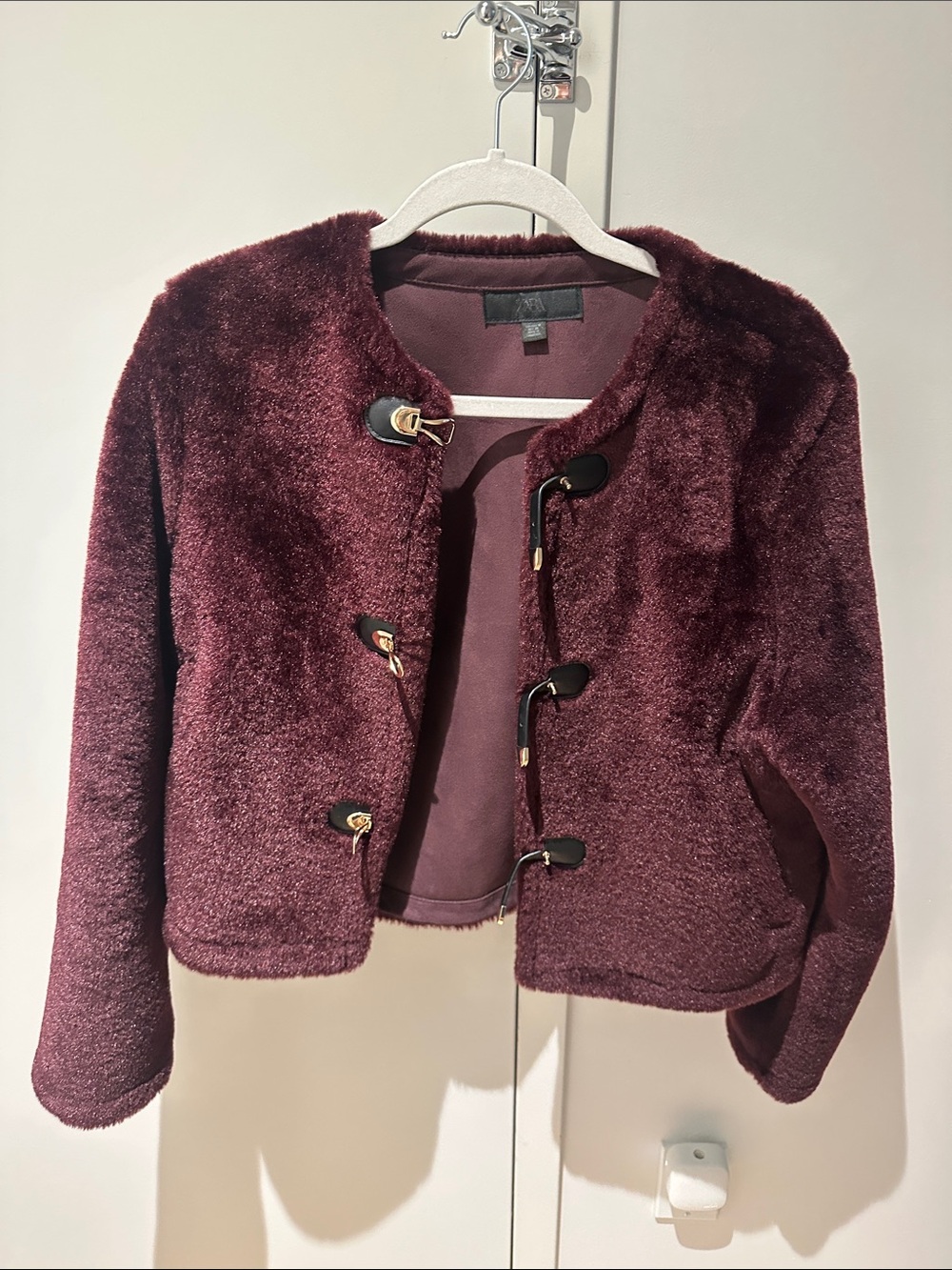 Women's Zara Plush Jacket in Wine